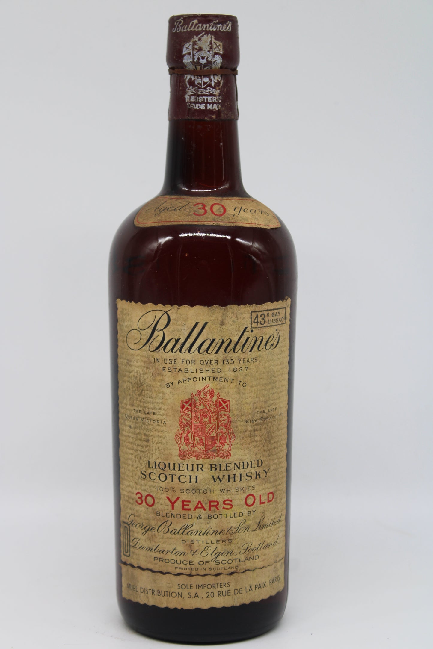 Ballantine's 30 Years Old - GEORGE BALLANTINE &amp; SON LIMITED